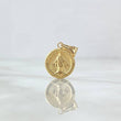 Dije Virgen Milagrosa 0.85gr / 2cm / Circulo Texturizado Oro Amarillo 18K