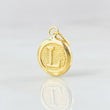 Pendant Letter L Circle 0.45 g / 1/2 in Yellow Gold 18K