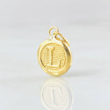 Pendant Letter L Circle 0.45 g / 1/2 in Yellow Gold 18K