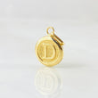 Dije Letra D Circulo 0.4 g / 1/2 in Oro Amarillo 18K