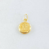 Pendant Letter Circle M 0.4 g / 3/4 in Yellow Gold 18K