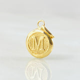 Pendant Letter Circle M 0.4 g / 3/4 in Yellow Gold 18K