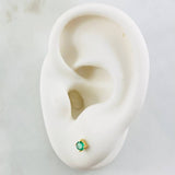 Piercing Piedra Esmeraldas 10pts 0.35gr / Oro Amarillo 18K