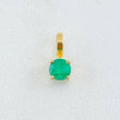 Dije Circulo Esmeralda 21pts 0.3gr / 1/4 in / Oro Amarillo 18K