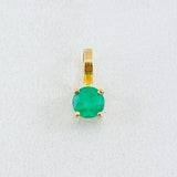 Dije Circulo Esmeralda 21pts 0.3gr / 1/4 in / Oro Amarillo 18K
