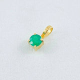 Dije Circulo Esmeralda 21pts 0.3gr / 1/4 in / Oro Amarillo 18K