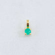 Dije Circulo Esmeralda 10pts 0.2gr / 1/4 in / Oro Amarillo 18K
