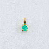 Dije Circulo Esmeralda 10pts 0.2gr / 1/4 in / Oro Amarillo 18K