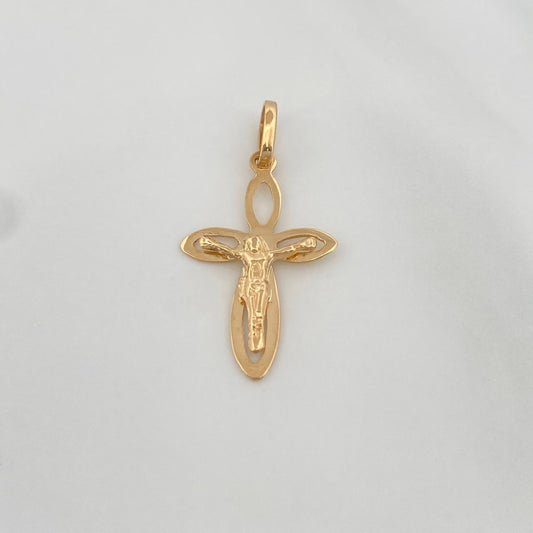 Dije Cruz Cristo 1g / 1 in Oro Amarillo 18K