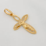 Pendant Cross Christ 1 g / 1 in Yellow Gold 18K