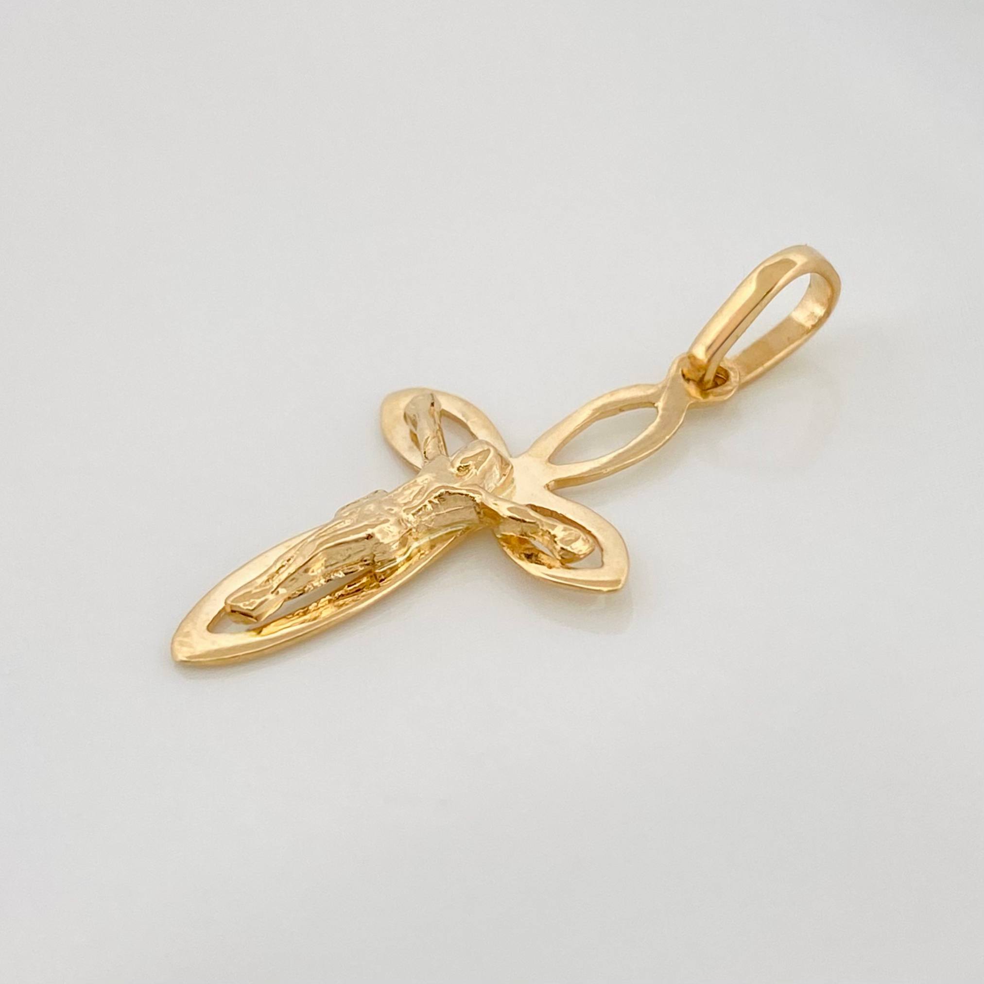 Pendant Cross Christ 1 g / 1 in Yellow Gold 18K