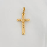 Pendant Cross Christ 0.85 g / 1 in Yellow Gold 18K
