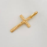 Pendant Cross Christ 0.85 g / 1 in Yellow Gold 18K