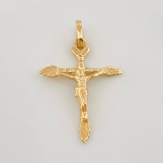 Dije Cruz Cristo 1.4g / 1 in Oro Amarillo 18K