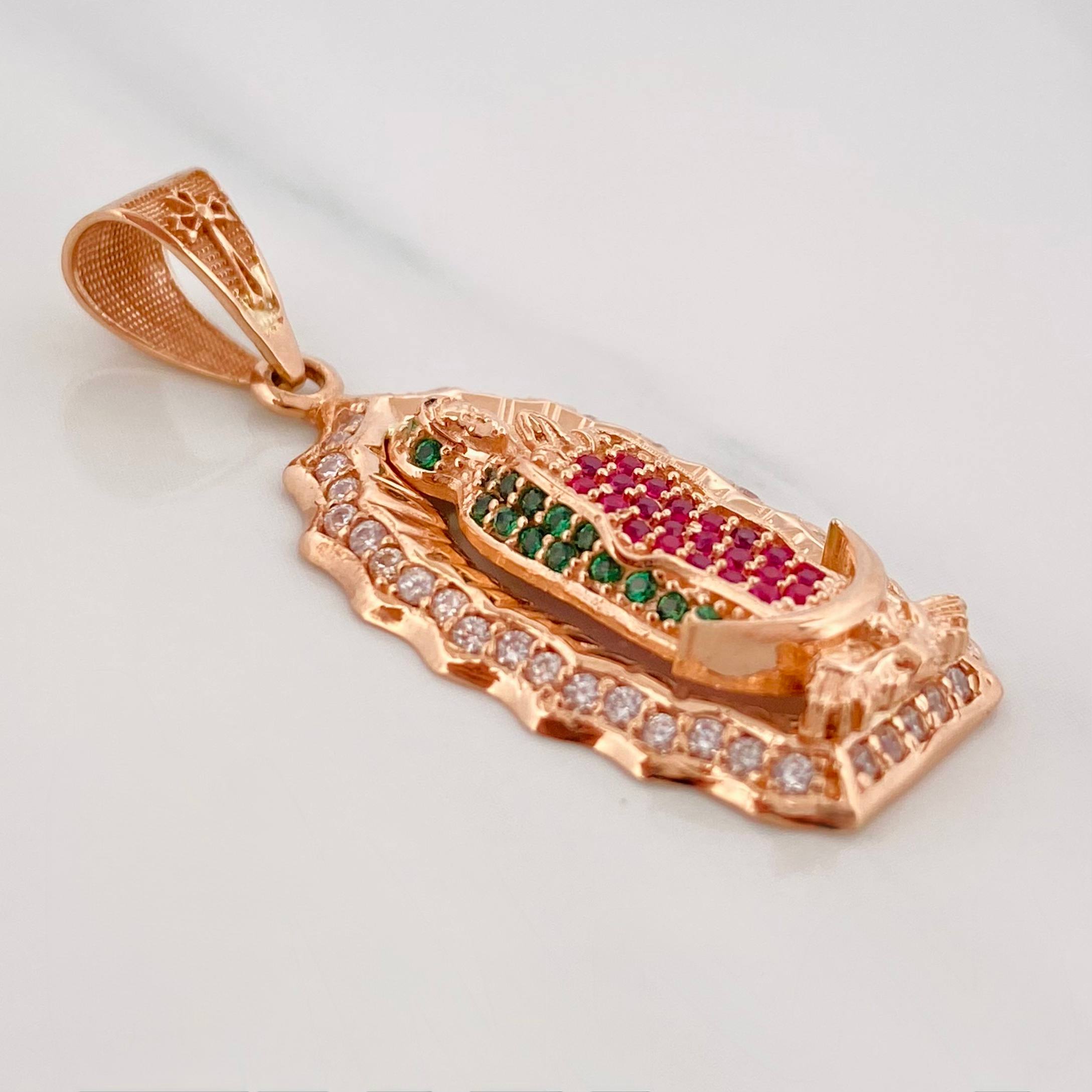 Dije Virgen Guadalupe 5.25 g / 1 1/2 in Oro Rosa 18K