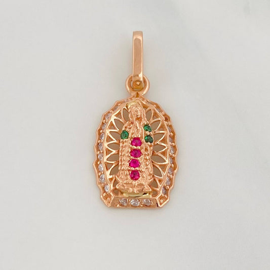 Dije Virgen Guadalupe 1.2 g / 3/4 in Oro Rosa 18K