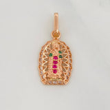Pendant Virgin Guadalupe 1.2 g / 3/4 in 18K Rose Gold
