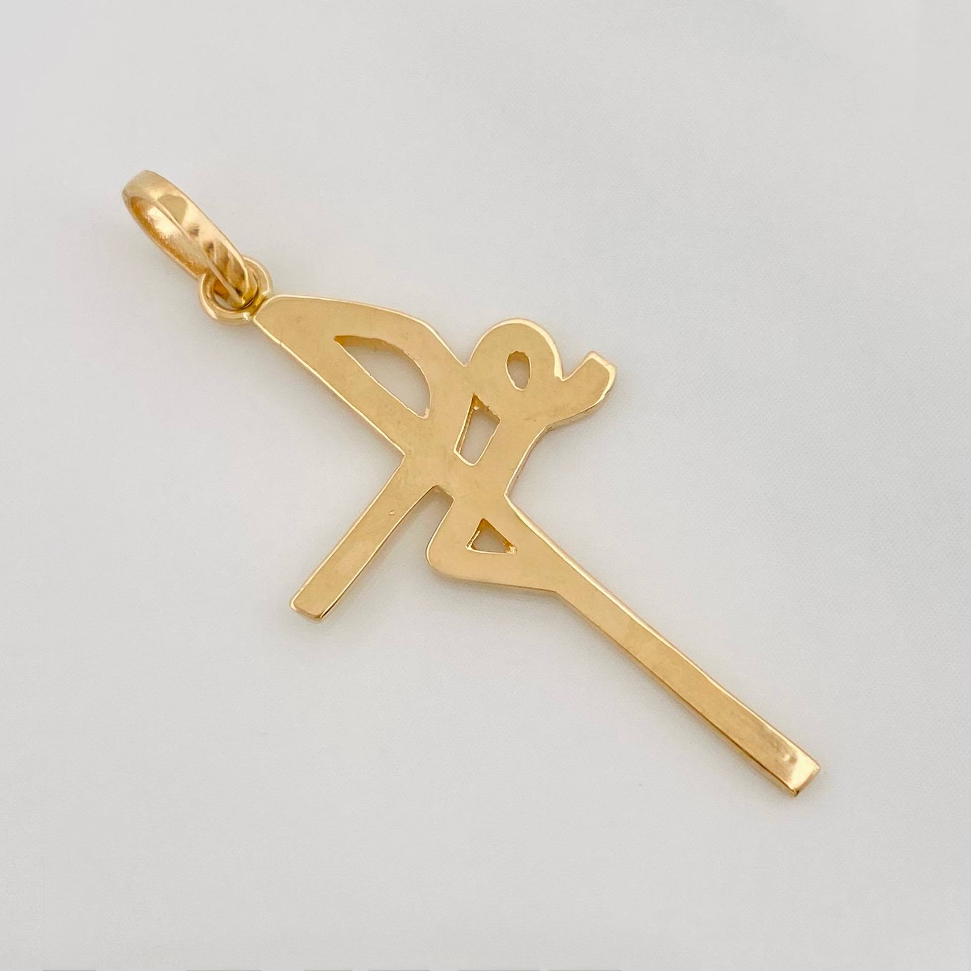 Dije Cruz Fe 1.7 g / 1 1/2 in Oro Amarillo 18K