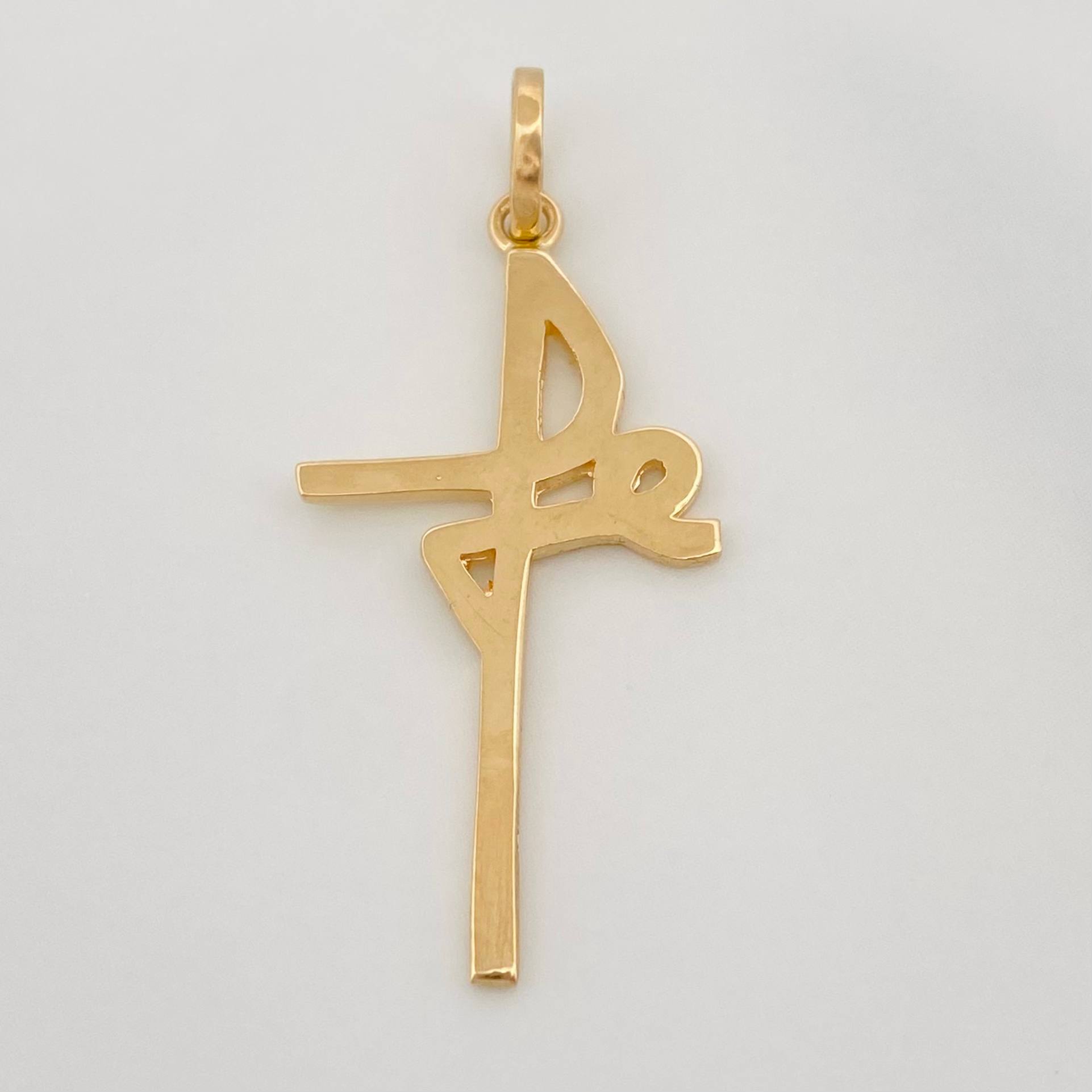 Dije Cruz Fe 1.7 g / 1 1/2 in Oro Amarillo 18K