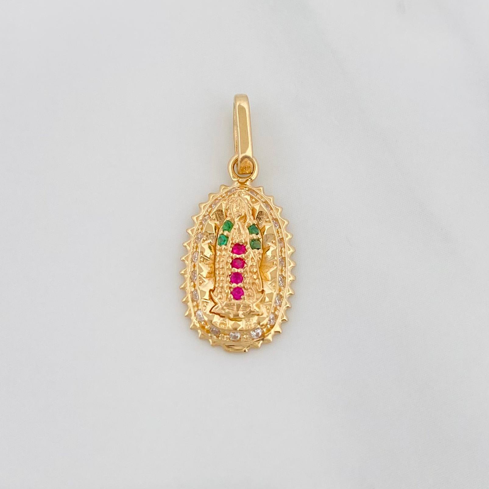 Pendant Virgin Guadalupe 1.45 g / 1 in Yellow Gold 18K