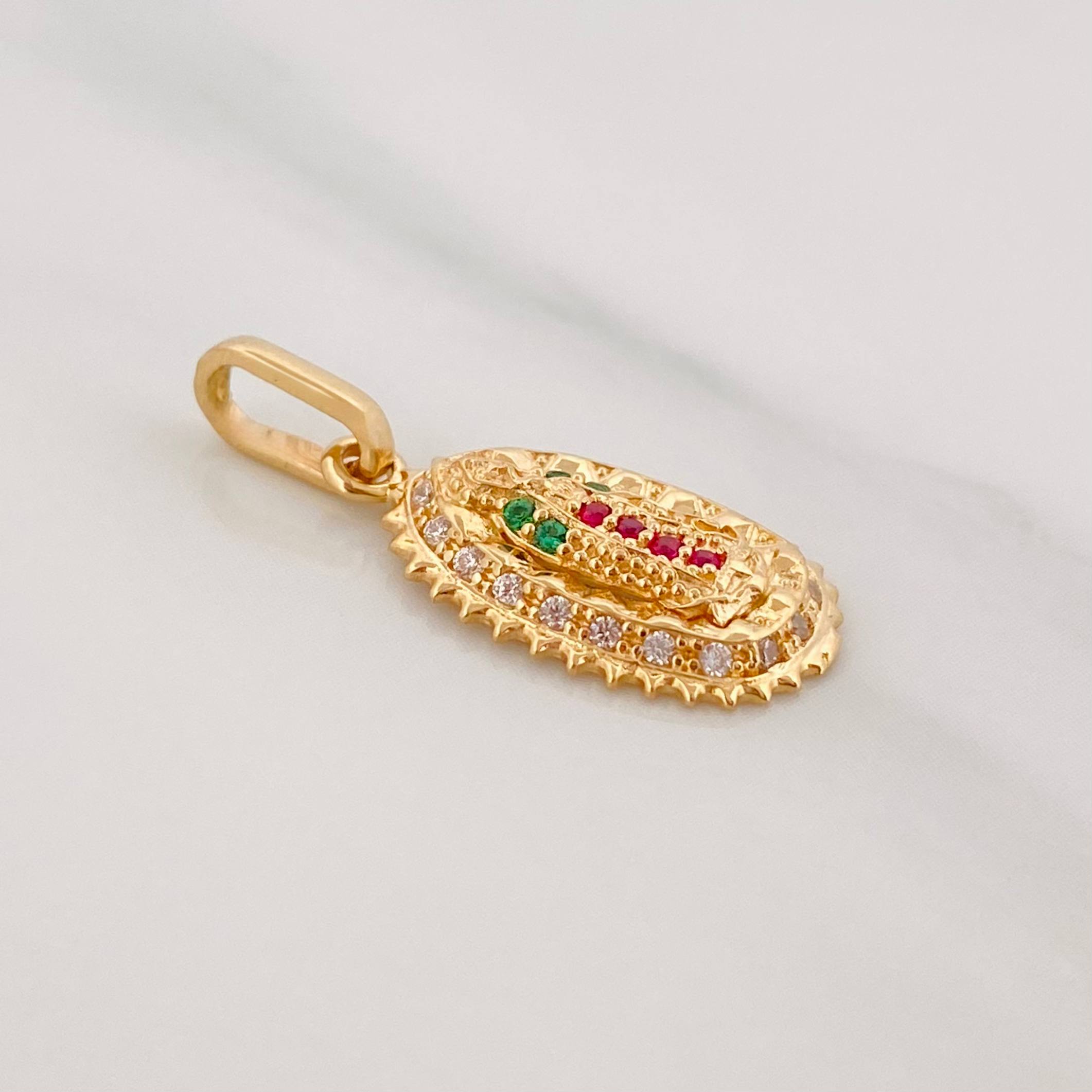 Pendant Virgin Guadalupe 1.45 g / 1 in Yellow Gold 18K
