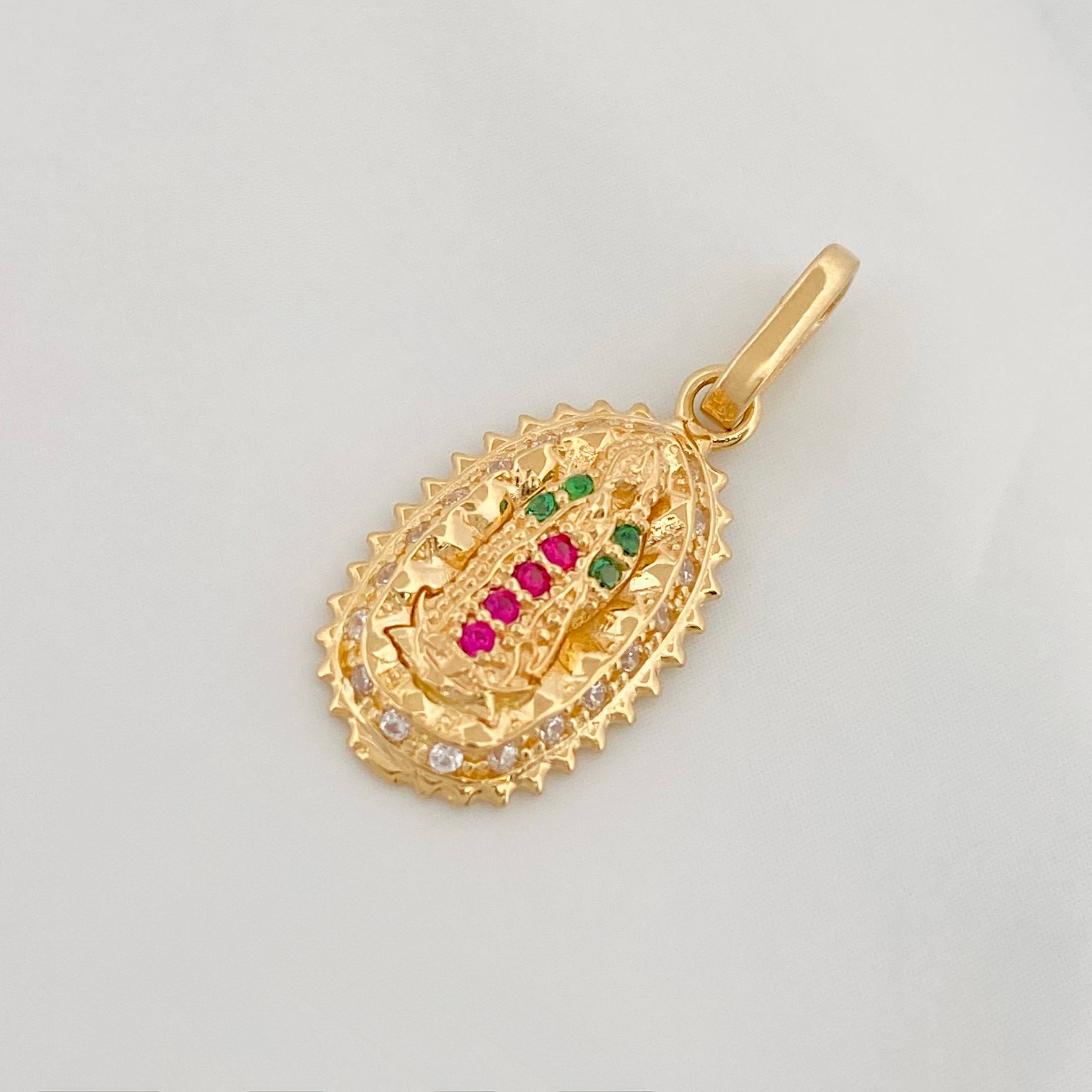 Pendant Virgin Guadalupe 1.45 g / 1 in Yellow Gold 18K