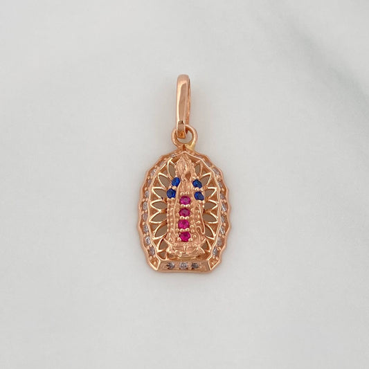 Dije Virgen Guadalupe 1.2 g / 3/4 in Oro Rosa 18K
