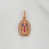 Pendant Virgin Guadalupe 1.2 g / 3/4 in 18K Rose Gold