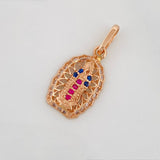 Pendant Virgin Guadalupe 1.2 g / 3/4 in 18K Rose Gold