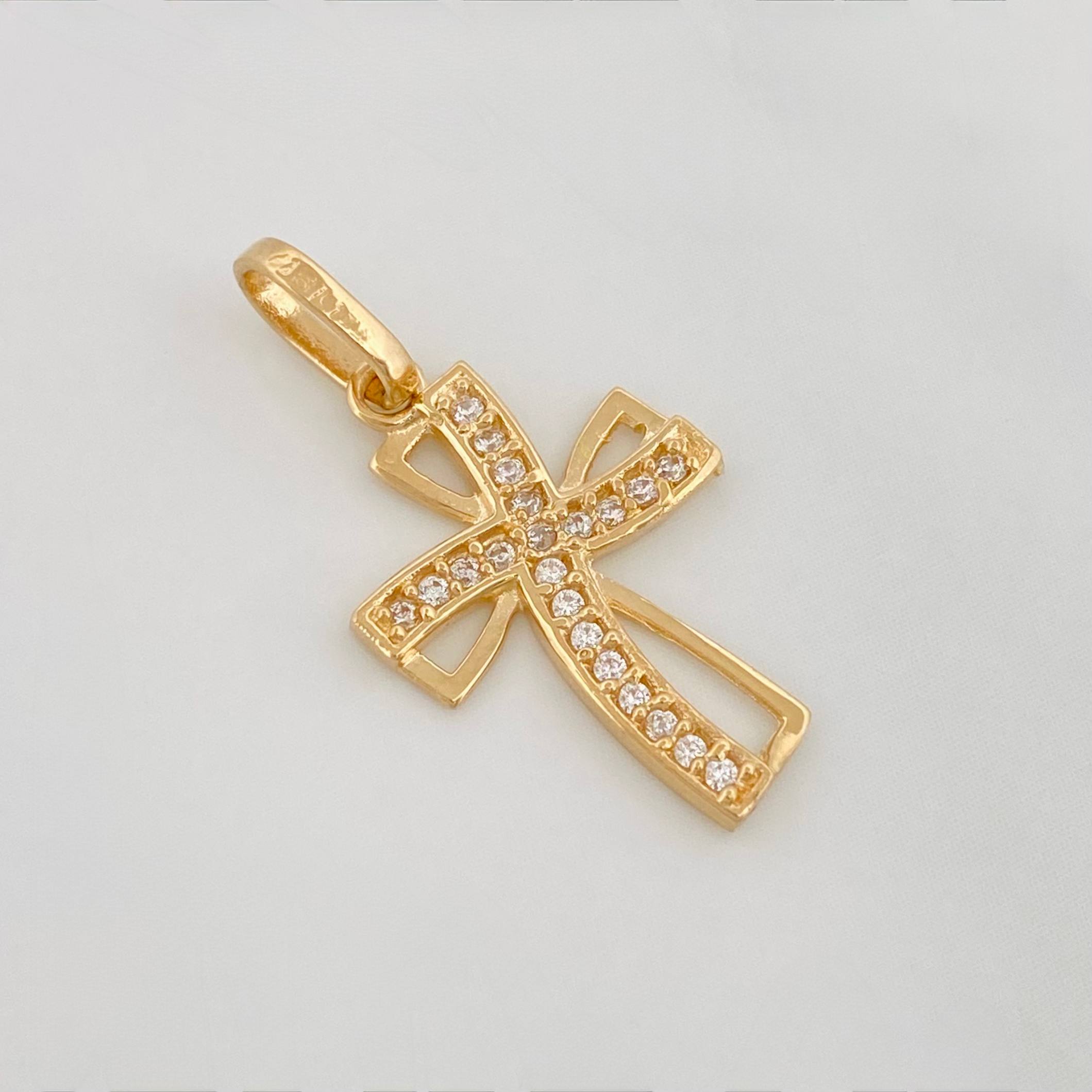 Dije Cruz 1 g / 1 in Oro Amarillo 18K