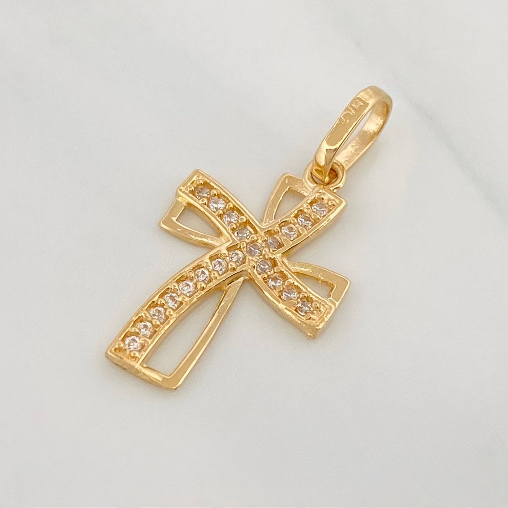 Dije Cruz 1 g / 1 in Oro Amarillo 18K