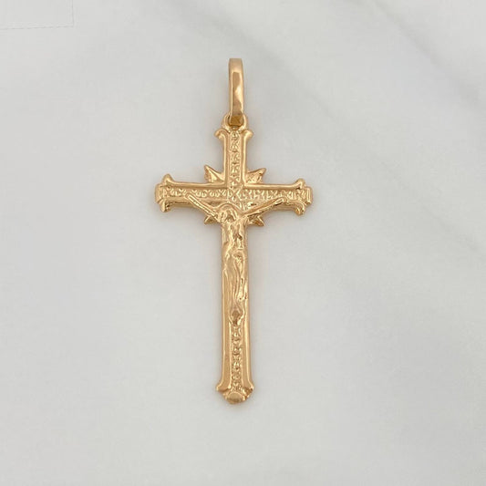 Dije Cruz Cristo 1.35g / 1 1/4 in Oro Amarillo 18K