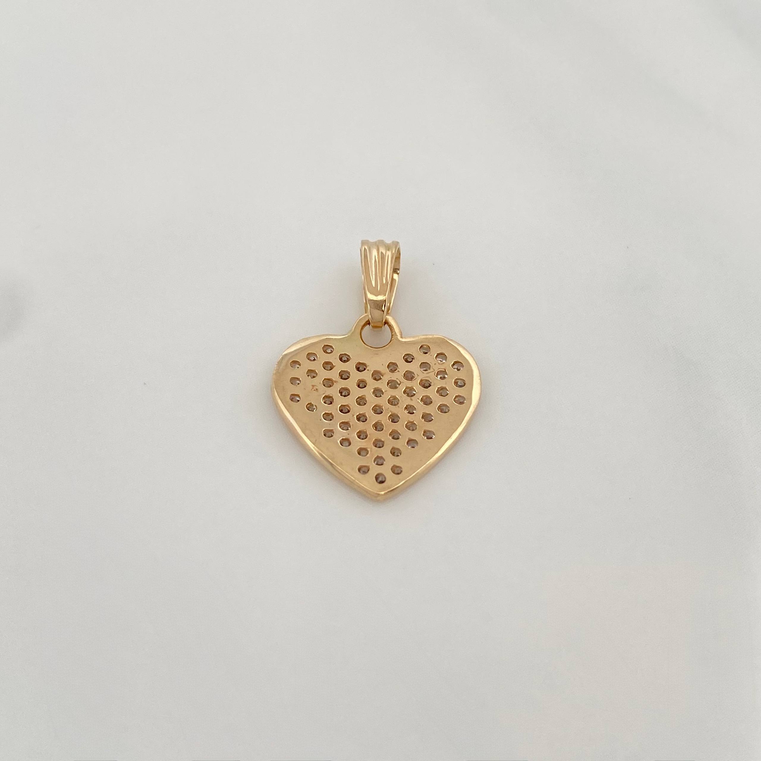 Pendant Heart 1.2 g / 3/4 in 18K Yellow Gold