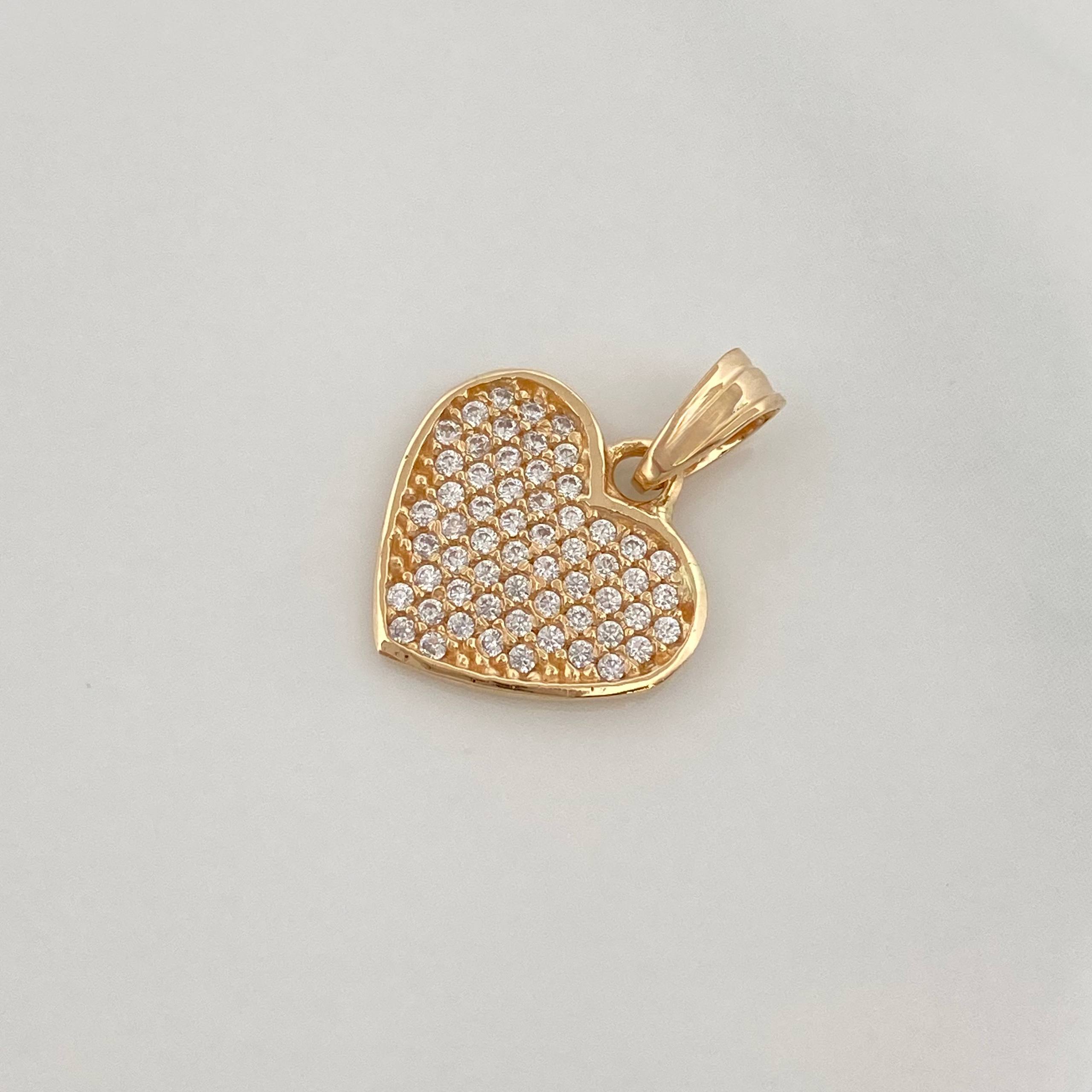 Pendant Heart 1.2 g / 3/4 in 18K Yellow Gold