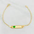 Pulso Bebé Placa Corazon 1.65 g / 6 in / 1.41 mm Oro Amarillo 18K