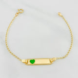 Pulso Bebé Placa Corazon 1.65 g / 6 in / 1.41 mm Oro Amarillo 18K