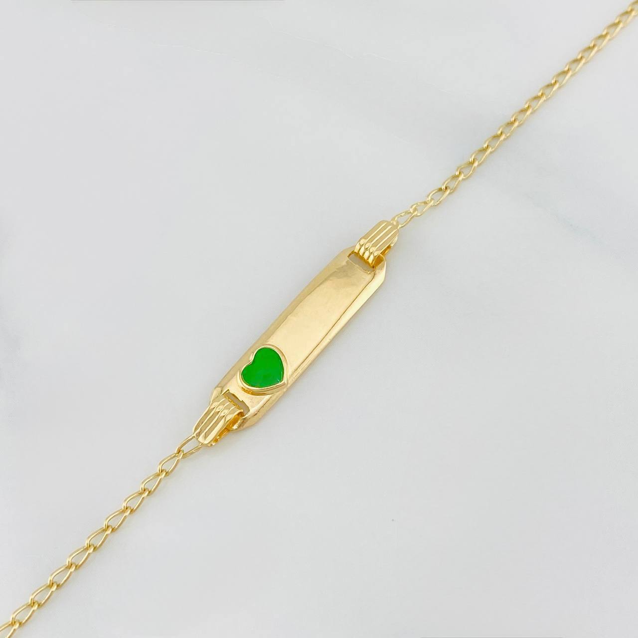 Pulso Bebé Placa Corazon 1.65 g / 6 in / 1.41 mm Oro Amarillo 18K