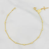 Bracelet Denario Miraculous Virgin 2.4 g / 8 1/4 in / 2.7 mm Yellow Gold 18K