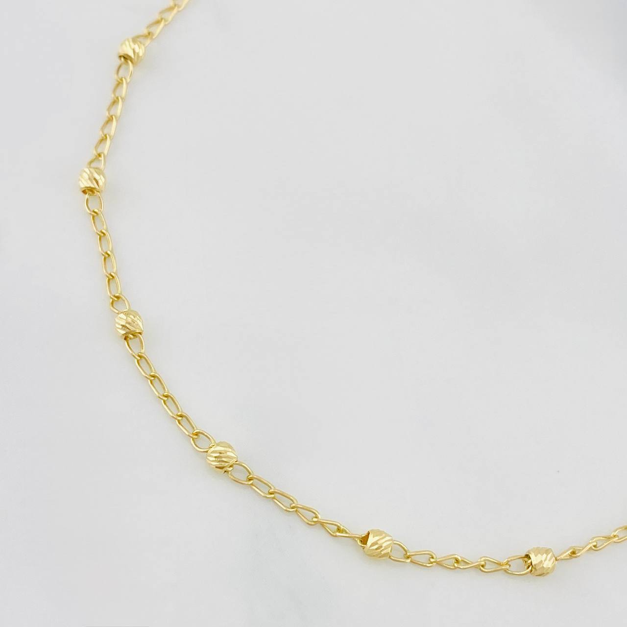 Bracelet Denario Miraculous Virgin 2.4 g / 8 1/4 in / 2.7 mm Yellow Gold 18K