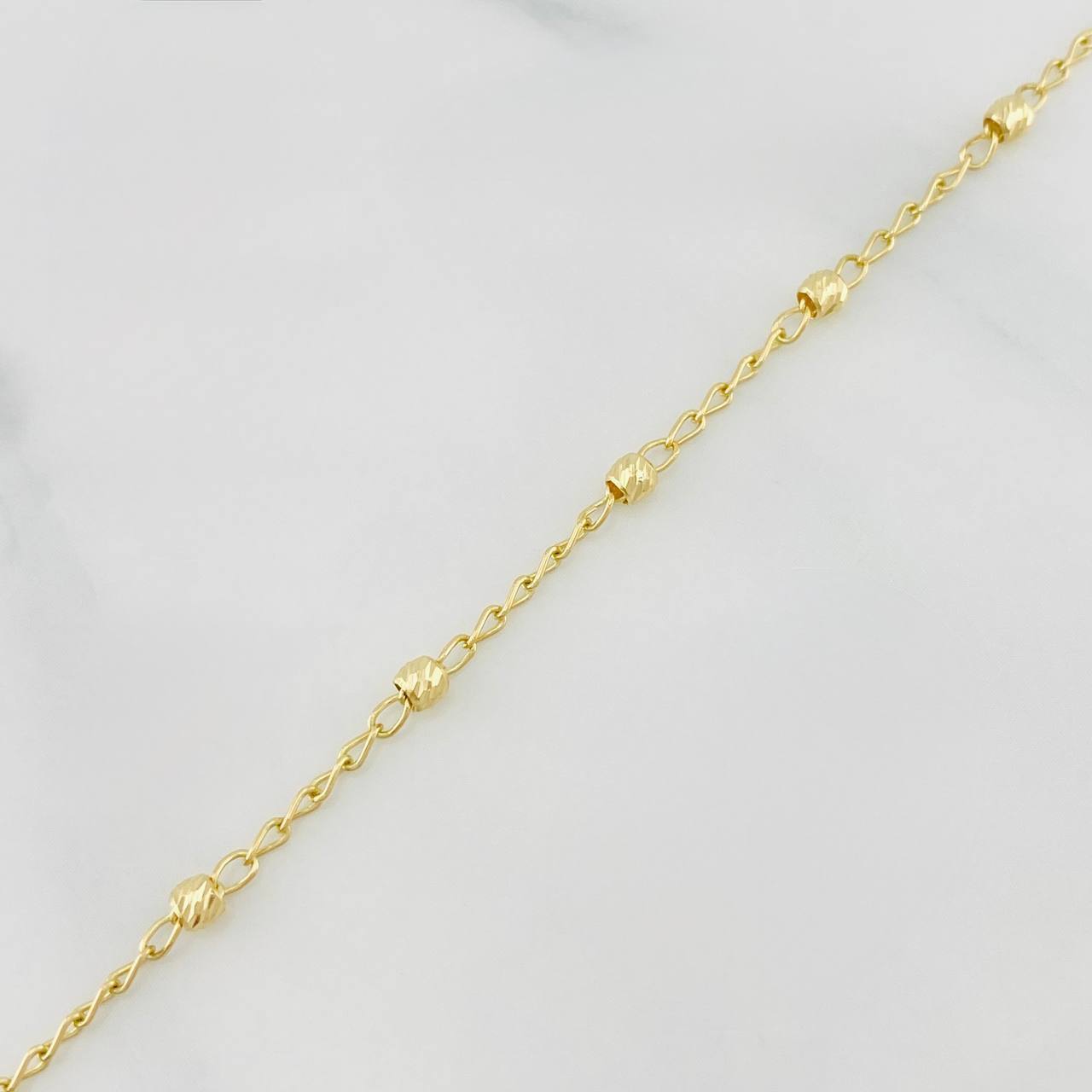 Bracelet Denario Miraculous Virgin 2.4 g / 8 1/4 in / 2.7 mm Yellow Gold 18K