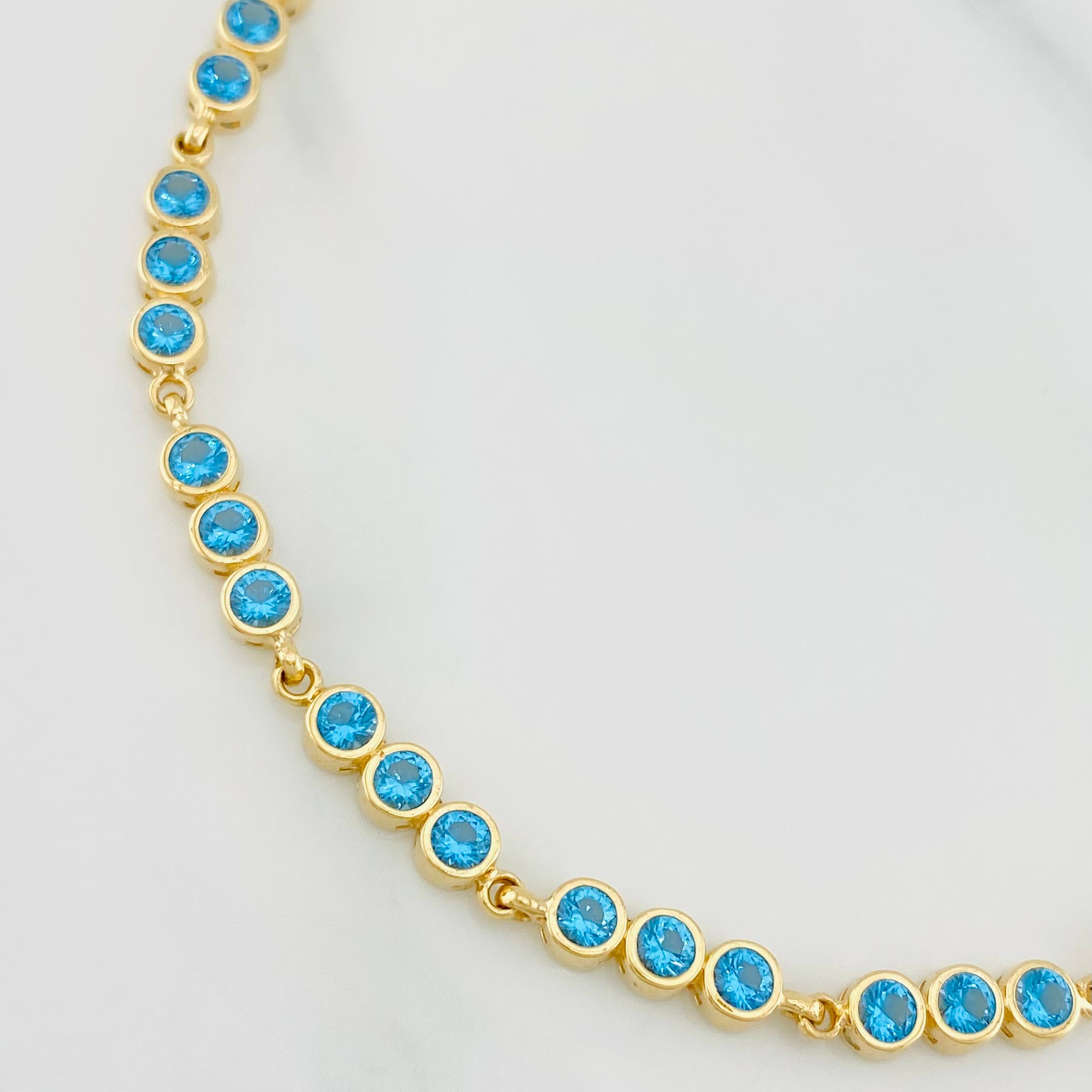 Tennis Bracelet Circles 8.25 g / 7 3/4 in / 4.2 mm Yellow Gold 18K
