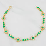 Pulso Tennis Halo Circulo 10.05 g / 7 3/4 in / 4.2 mm Oro Amarillo 18K