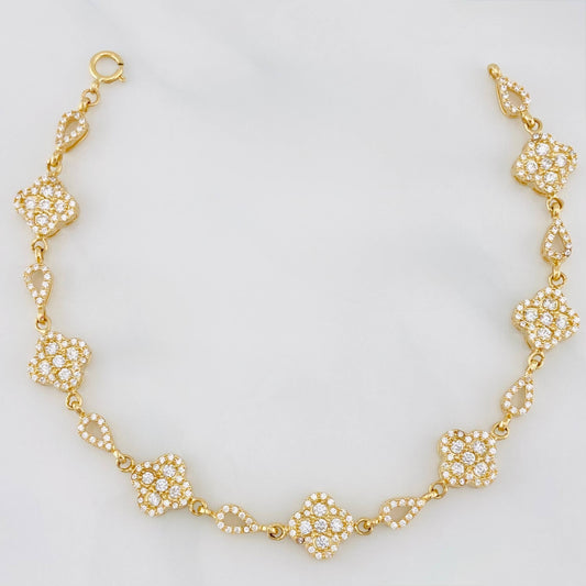 Clover Bracelet 12 g / 7 3/4 in / 4.32 mm 18K Yellow Gold