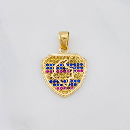 Pendant Map of Colombia 2.7 g / 1 in Yellow Gold 18K