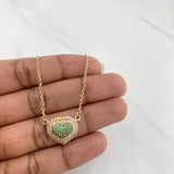 Cadena Aro Seguido Corazón 4.8 g / 17 in / 1.54 mm Oro Amarillo 18K