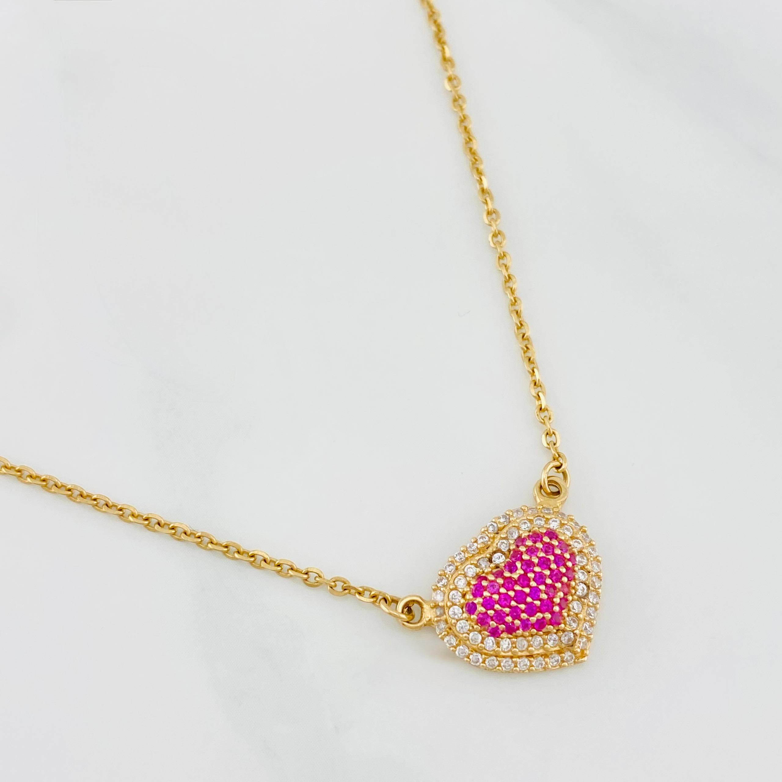 Cadena Aro Seguido Corazon 5 g / 16 3/4 in / 1.54 mm Oro Amarillo 18K