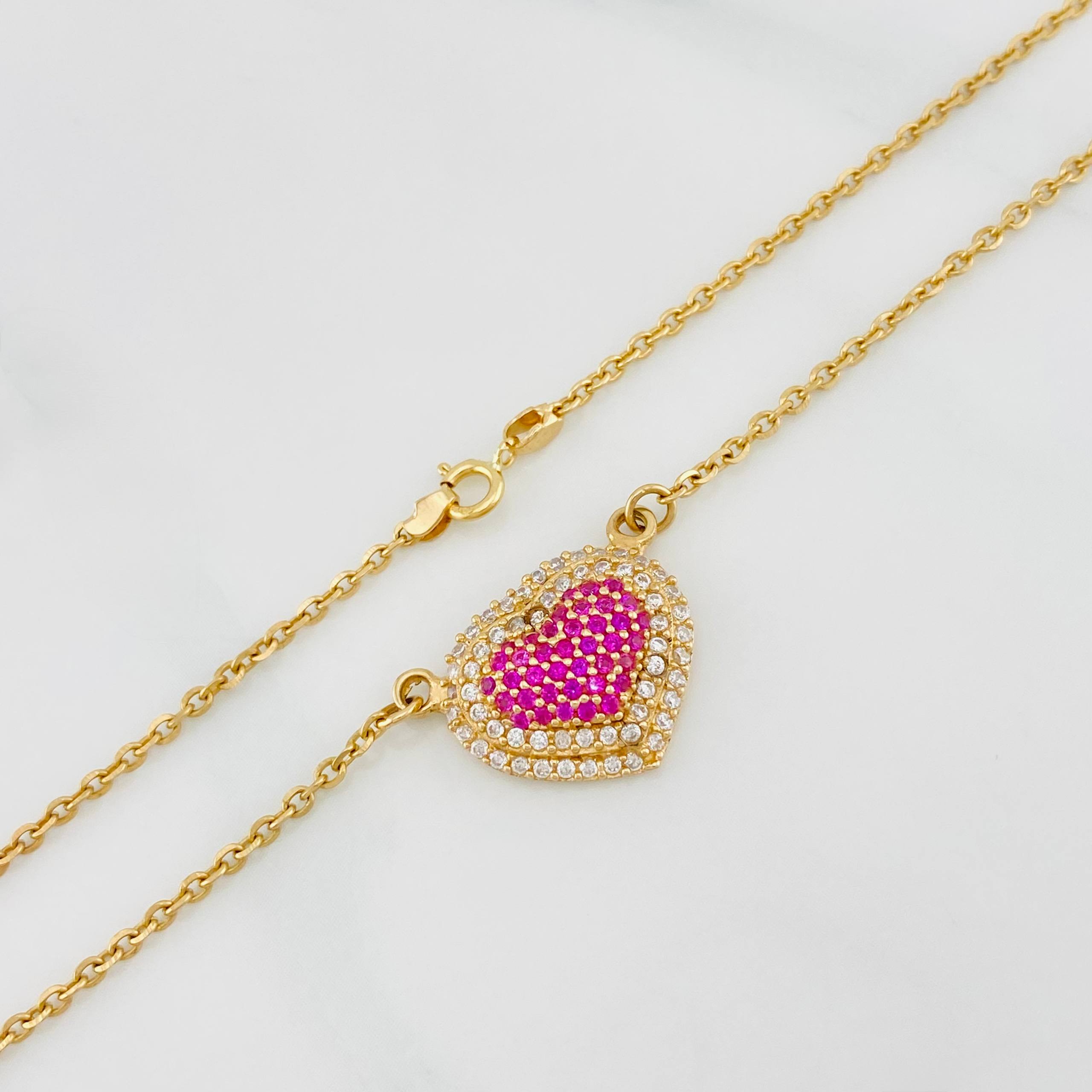 Cadena Aro Seguido Corazon 5 g / 16 3/4 in / 1.54 mm Oro Amarillo 18K