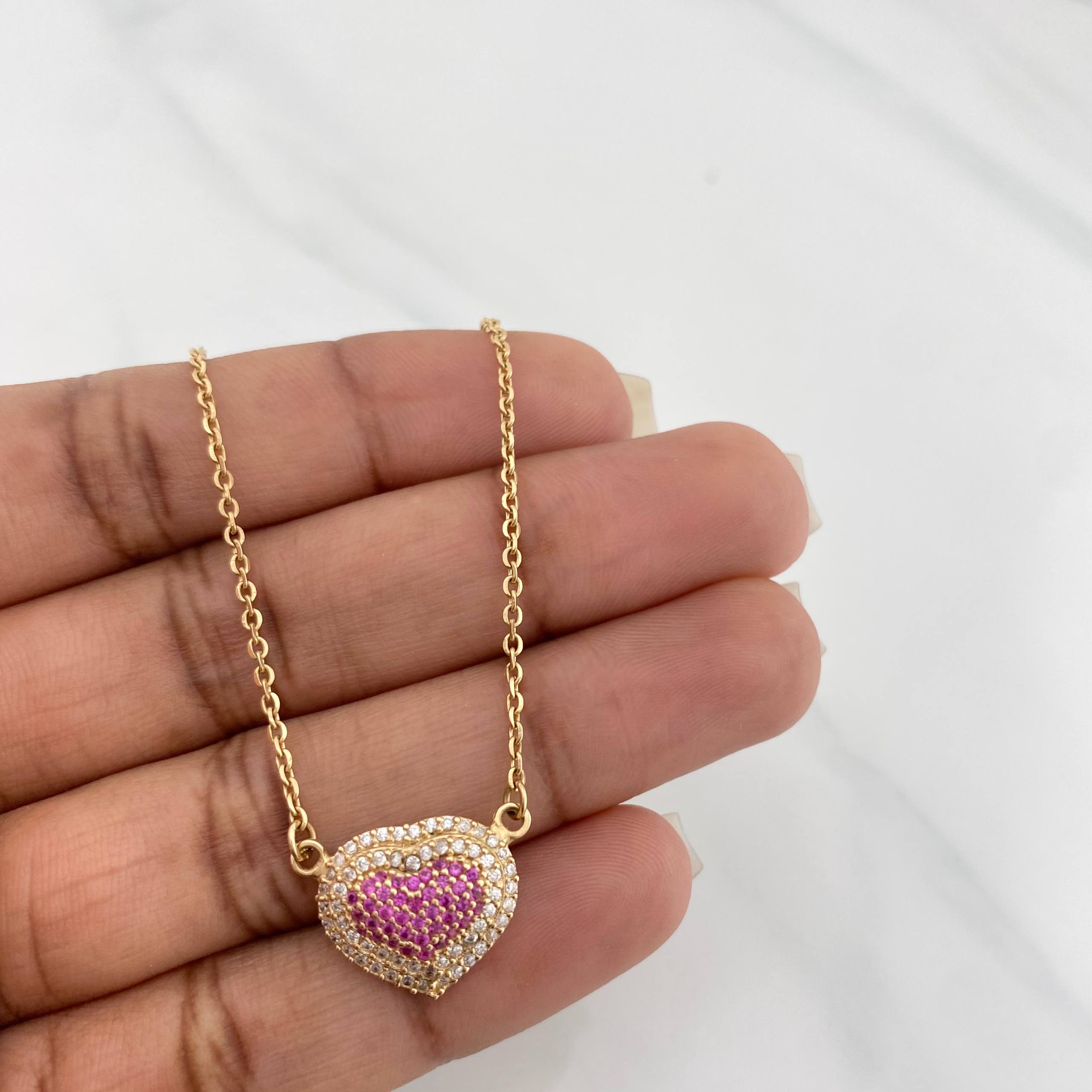 Cadena Aro Seguido Corazon 5 g / 16 3/4 in / 1.54 mm Oro Amarillo 18K