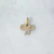Pendant Bow Tie 0.7gr / 1.4cm / White Zircons 18K Yellow Gold *