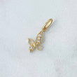 Pendant Butterfly 0.6gr / 2cm / White Zircons 18K Yellow Gold *